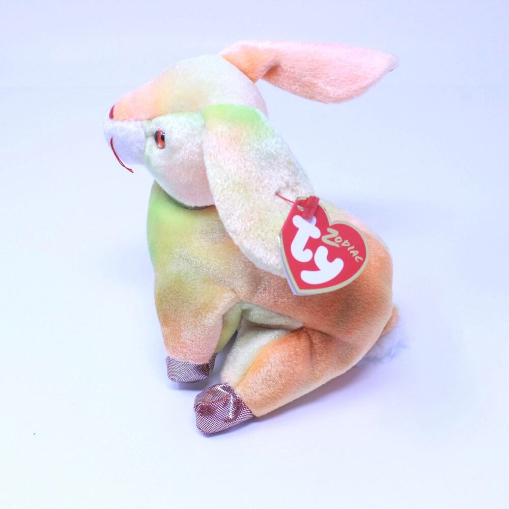 TY Vintage Zodiac Rabbit "Rabbit" Beanie Baby - Picture 3 of 9